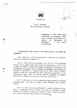 Estabelece o valor limite para
