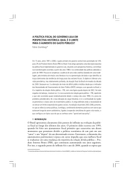 a pol&iacute;tica fiscal do governo lula em perspectiva hist&oacute;rica