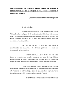 Fracionamento de Despesa