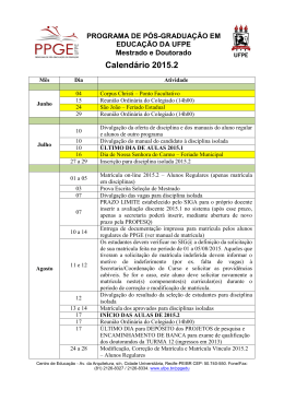 Calendário 2015.2