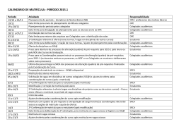 Calendario matricula 2015.1