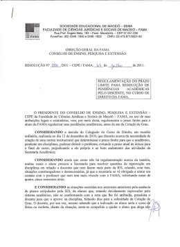 prazo limite para resolu&ccedil;&atilde;o de pend&ecirc;ncias acad&ecirc;micas no