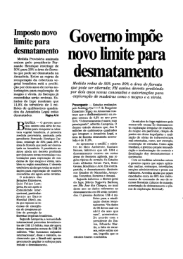 Imposto novo limite para desmatamento - md-m09:80