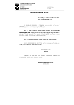 DELIBERAÇÃO CONSEP Nº 284/2003 Deliberações