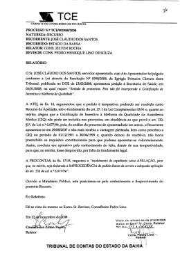PROCESSO NP TCE/ooz9ss/2008 NATUREzAz RECURSO