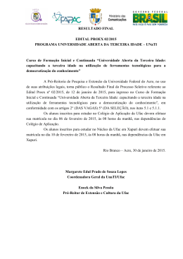 Resultado Final - Universidade Federal do Acre