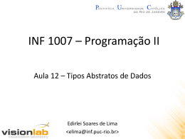 Programa&ccedil;&atilde;o 2 - Tipos Abstratos de Dados