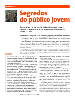 Segredos do p&uacute;blico jovem