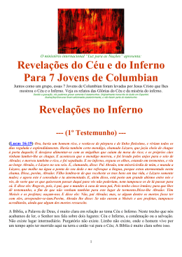 Revelações do Céu e do Inferno Para 7 Jovens de Columbian