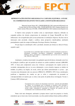 representações político-religiosas na campanha eleitoral