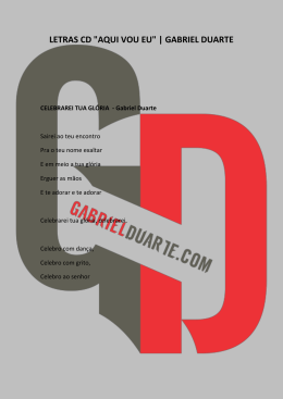 LETRAS CD "AQUI VOU EU" | GABRIEL DUARTE