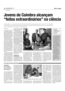 Jovens de Coimbra alcançam “feitos extraordinários” na ciência