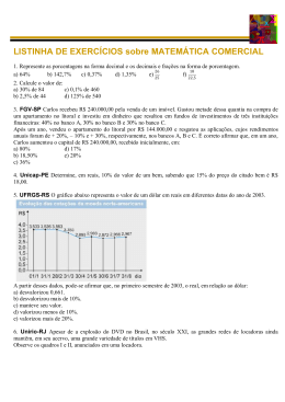 lista de exercícios de matemática comercial