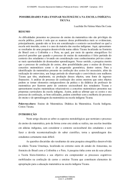 possibilidades para ensinar matemática na escola