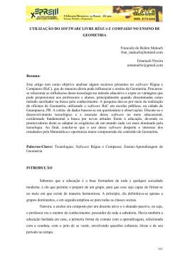 UTILIZA&Ccedil;&Atilde;O DO SOFTWARE LIVRE R&Eacute;GUA E COMPASSO NO