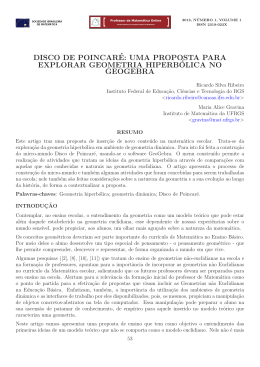 Disco de Poincar&eacute; - Professor de Matem&aacute;tica Online (PMO)