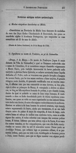 Notícias antigas sobre archeologia