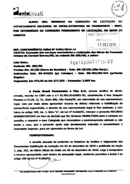 Recurso Administrativo (Habilitação) Pavia Brasil Edital nº