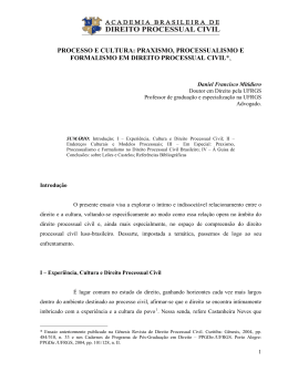 Processo e Cultura: - ABDPC - Academia Brasileira de Direito