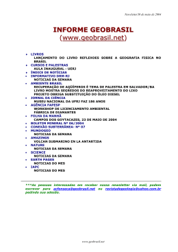 INFORME GEOBRASIL (www.geobrasil.net)