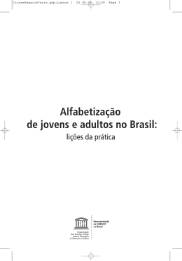 Alfabetiza&ccedil;&atilde;o de jovens e adultos no Brasil: li&ccedil;&otilde;es da