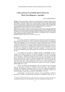 A busca pela paz na sociedade plural: leituras em Maria Clara