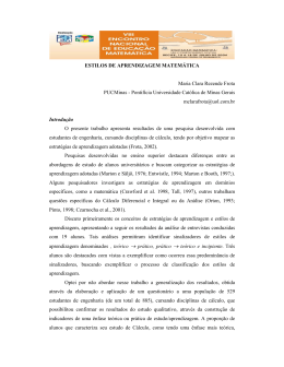 ESTILOS DE APRENDIZAGEM MATEM&Aacute;TICA Maria Clara
