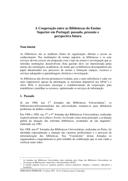 A Cooperação entre as Bibliotecas do Ensino Superior em Portugal