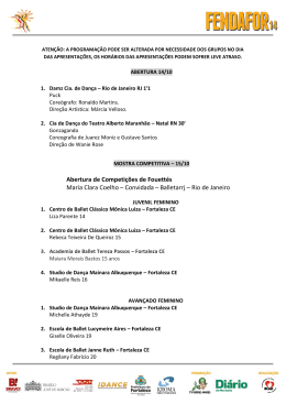 Abertura de Competi&ccedil;&otilde;es de Fouett&eacute;s Maria Clara