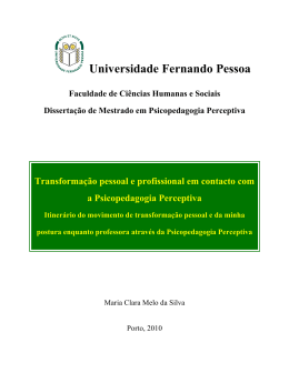 2.1. A Psicopedagogia Perceptiva - Reposit&oacute;rio Institucional da