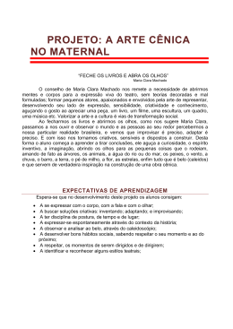 PROJETO: A ARTE C&Ecirc;NICA NO MATERNAL
