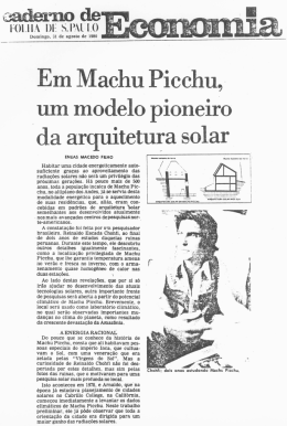 Em Machu Picchu,` - GeoDesign Projetos Sustentáveis