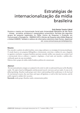 Estratégias de internacionalização da mídia brasileira