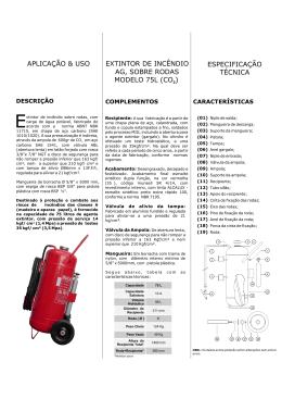 aplicação & uso extintor de incêndio ag, sobre rodas modelo