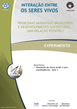 Simula&ccedil;&atilde;o de chuva &aacute;cida e suas consequ&ecirc;ncias