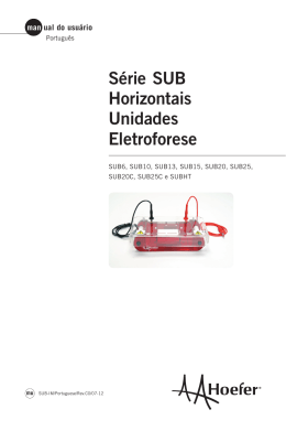 S&eacute;rie SUB Horizontais Unidades Eletroforese