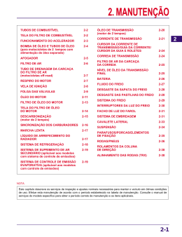 2. MANUTEN&Ccedil;&Atilde;O