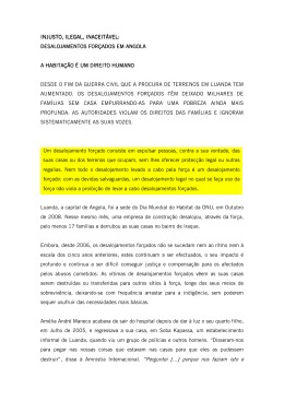 desalojamentos for&ccedil;ados em angola desalojamentos for&ccedil;ados em ang