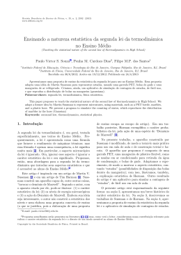 Ensinando a natureza estat&iacute;stica da segunda lei da termodin&acirc;mica