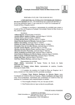 Portaria N&ordm; 672 &ndash; 17/07/2015