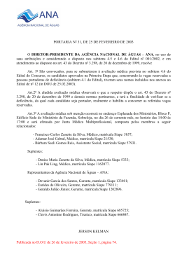 PORTARIA Nº 31, DE 25 DE FEVEREIRO DE 2003 O