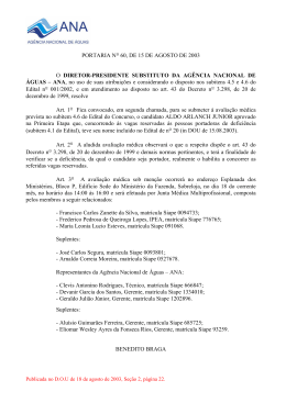 PORTARIA Nº 60, DE 15 DE AGOSTO DE 2003 O DIRETOR