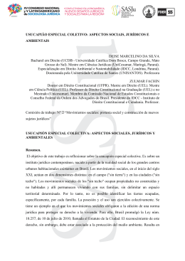 USUCAPI&Atilde;O ESPECIAL COLETIVO: ASPECTOS SOCIAIS