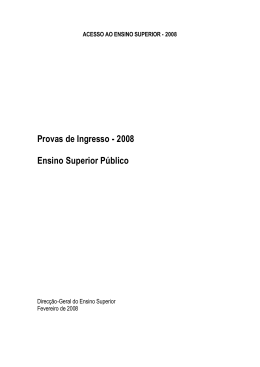 Guia das Provas de Ingresso 2008