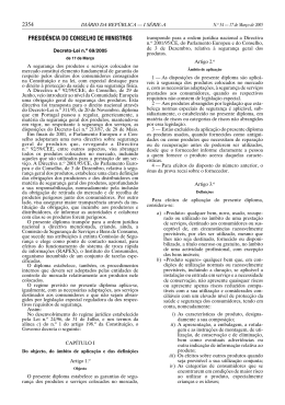 Decreto-Lei n.&ordm; 69/2005 - Centro Nacional de Informa&ccedil;&atilde;o e