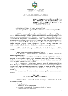 Lei no 6582 18-03-05 CRIA&Ccedil;&Atilde;O AMGESP - Sefaz-AL