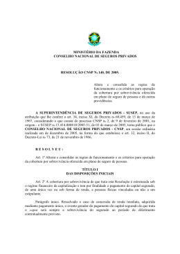 Resolu&ccedil;&atilde;o CNSP 140/2005
