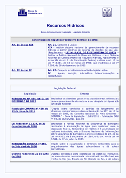 Recursos H&iacute;dricos - Tribunal de Justi&ccedil;a do Estado do Rio de Janeiro