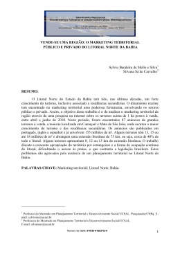 VENDE-SE UMA REGI&Atilde;O: O MARKETING