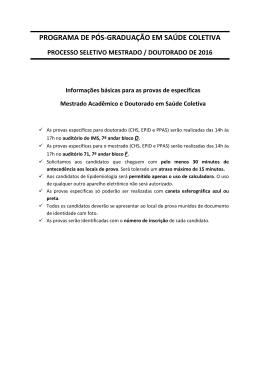 PROGRAMA DE P&Oacute;S-GRADUA&Ccedil;&Atilde;O EM SA&Uacute;DE COLETIVA
